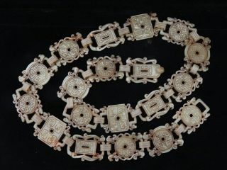 Chinese Exquisite Hand carved Hetian jade necklace 2