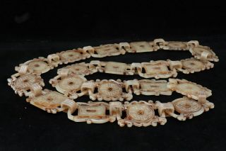 Chinese Exquisite Hand carved Hetian jade necklace 3