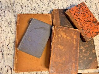 5 Rare Antique Books From Early - Mid 1800 