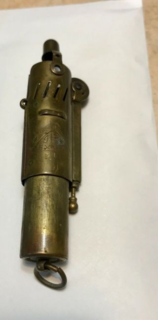Unique Antique Brass Trench Lighter J.  F.  A.  Extra Early Model - Austria