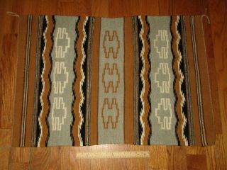Vintage Native American Indian Navajo Banded Striped Blanket Rug 34.  5 " X 24 "