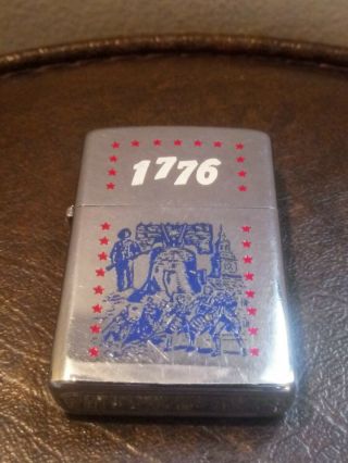 Vintage Zippo Cigarette Lighter 1975 United States Usa Bicentennial 1776 Fullsiz