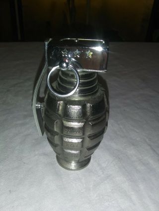 Vintage Combat Hand Grenade Table Lighter Prince Japan