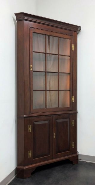Henkel Harris Model 1114 Hl Solid Mahogany Corner Cabinet