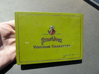 Vintage Australian President Virginian Cigarettes Tobacco Tin Michelides Perth
