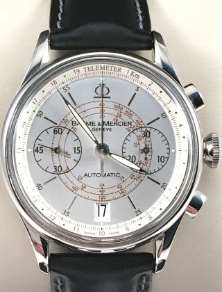 Baume Mercier Capeland Chronograph Automatic Mens Watch 65542 In Exc.