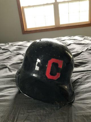 Jason Kipnis Game Batting Helmet,  Cleveland Indians,  Photomatch,  Mlb Auth