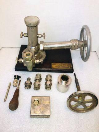 Vintage Ashton Valve Co.  Boston Steam Engine Gauge Tester Kit Antique Item