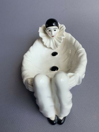 Vtg Porcelain Ceramic Taste Setter Sigma Mime Harlequin Pierrot Soap Dish Japan