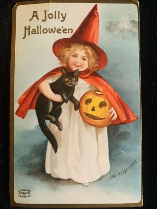 Vintage Series Halloween Postcard A Jolly Halloween By Ellen H Clapsaddle