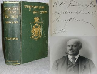 Antique Wall Street York City Nyc Ny History Clews Author Signed 1888 Book