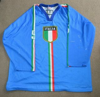 Italy Game Worn Tackla Hockey Jersey Xl Italia