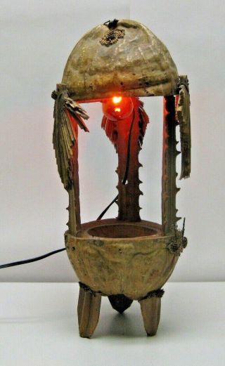 Vintage Coconut Tiki Bar Fish Lamp ? You Tell Me