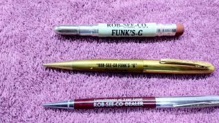 Vintage Funk ' s G Hybrids Advertising Mechanical Pencils (2) and 1 pencil 3