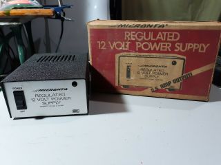Vintage Radio Shack Micronta Regulated 12 Volt Power Supply Cat.  No.  22 - 124