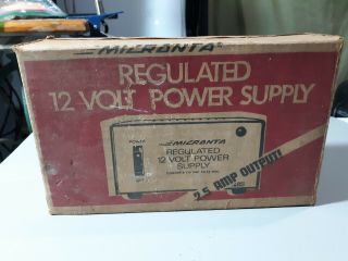 Vintage Radio Shack Micronta Regulated 12 Volt Power Supply Cat.  No.  22 - 124 2