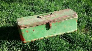 Vintage Tractor Tool Box 18 " X 6 " X 6 "