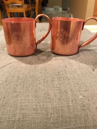 2 Vintage Moscow Mule Copper Mugs - Cock N 