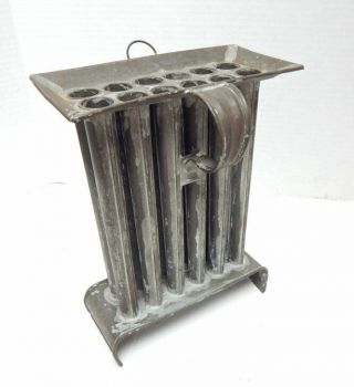 Antique Vintage Large Metal 12 Hole Taper Candlestick Mold Candle Making