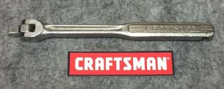 Vintage Craftsman =v= 1/4 " Drive 6 " Flex Head Chrome Breaker Bar (usa)