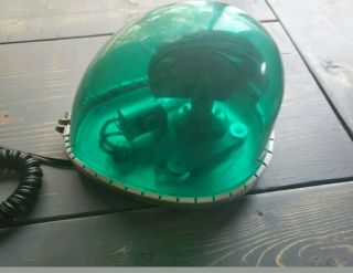 Vintage Svp Rooftop Rotating Emergency Light - Green Dome