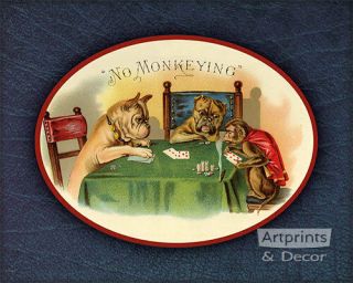 No Monkeying (art Print Of Vintage Art)