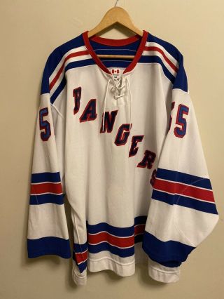 2004 - 2005 David Liffiton York Rangers Game Worn Reebok Jersey Size 58 Usa
