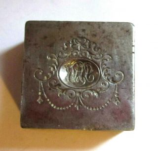 Antique Vtg Jewelry Initials Impression Die Metal Stamp Punch Press Tiffany