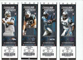 2012 Carolina Panthers Vs Denver Broncos Ticket Stub 11/11/12 Peyton Manning