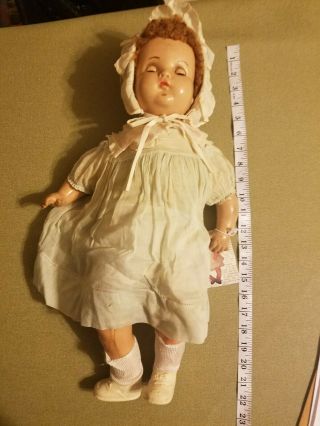 Vintage 1940s Effanbee Baby Doll " B " Dress Bonnet