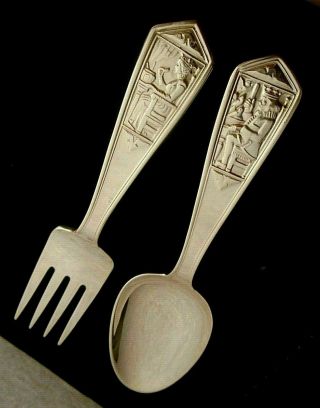 Rare Old Stock Tiffany & Co Sterling Silver 1939 King - Queen Spoon - Fork Set