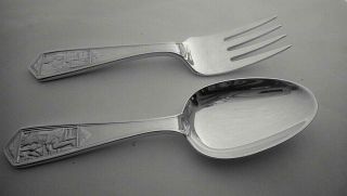 RARE OLD STOCK TIFFANY & CO STERLING SILVER 1939 KING - QUEEN SPOON - FORK SET 2