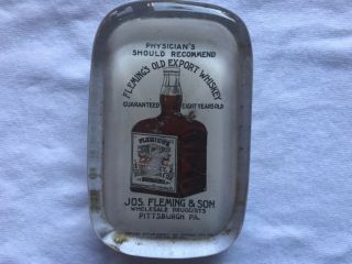 Antique Advertising Paper Weight Whisky