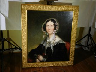 Attr: William Sidney Mount Listed Artist Antique Oil Portrait C19th