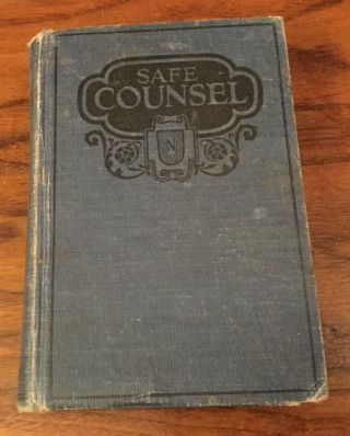 1925 Safe Counsel Or Practical Eugenics Hc Jefferis & Nichols Vintage Sex Ed