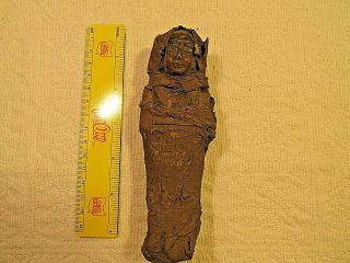 Ancient Egyptian Antiques Ushabti (shabti) Wrapped In Linen Stone 1656 - 1364 Bc