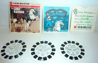 1956 Vintage View - Master 3 - Reel Set The Lone Ranger With Booklet B465