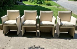 Set Of 4 401 Break Armchair Mario Bellini For Cassina Dining Chairs Chair