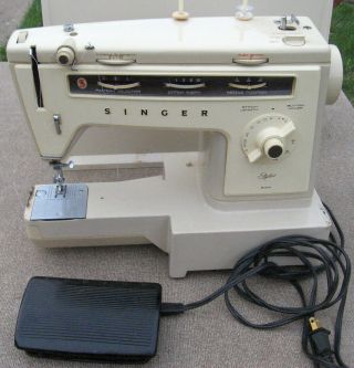 Vintage Antique? Singer Stylist 534 Sewing Machine,  Blind Stitch Attachment Etc