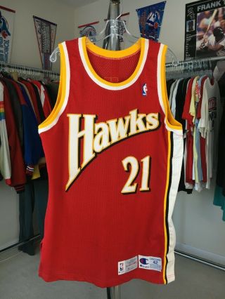 1992 - 93 Dominique Wilkins Atlanta Hawks Game Worn Champion Nba Jersey