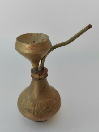 Vintage Small Hookha Brass Hookah Shisha Hukka Pipe Mini Narguile Nargila Hooka