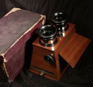 Vintage Stereo Viewer Stereoscope Boxed.  For 6 X 13cm Transparencies
