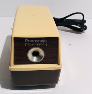 Vintage Panasonic Kp - 100 Auto - Stop Electric Pencil Sharpener Desktop Euc