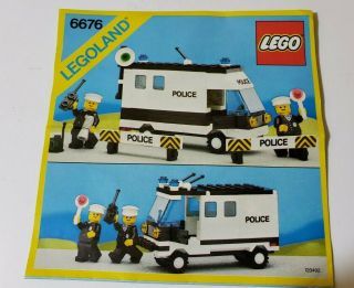 Legos Classic Town Police Command Unit 6676 - 1 Legoland W/instructions 20