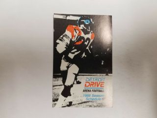 Detroit Drive 1988 Afl Arena Indoor Football Pocket Schedule - Budweiser