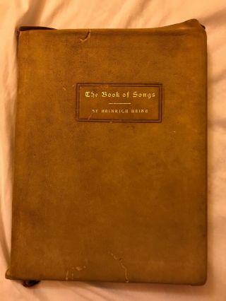 Roycroft - The Book Of Songs By Heinrich Heine - 1903 Full Suede,  Book