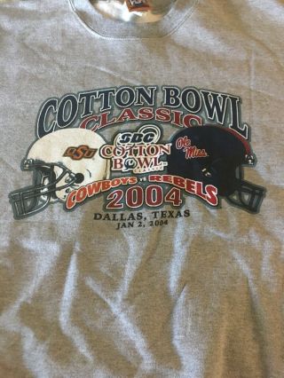 Vintage Ole Miss Rebels Sweatshirt L Colonel Rebels Cotton Bowl Classic 2004
