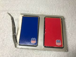 2 Decks Of Union Pacific Railroad Playing Cards In Case