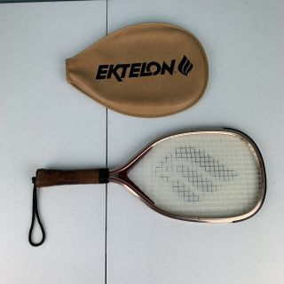 Vintage Ektelon Interceptor Racquetball Racquet And Leather Case Size Small