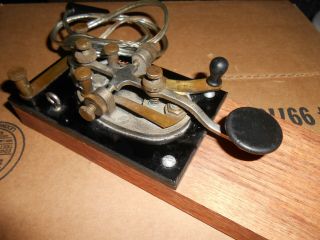 Vintage J - 38 Telegraph Key Signal Corps Ham Morse Code Wwii - Mounted On A Board